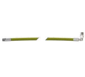 DN 12 stainless steel flexible connection with safety valve for gas appliances