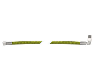 DN 12 stainless steel flexible connection with safety valve for gas appliances
