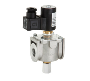 Gas manual reset solenoid valve N.C.