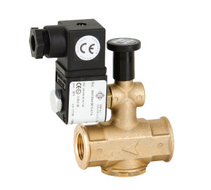 Gas manual reset solenoid valve N.O.