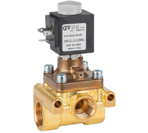 3 ways indirect acting solenoid valve N.C. with piston pilot control