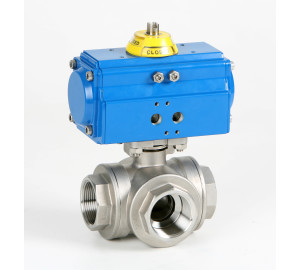 “L” 3 ways ball valve