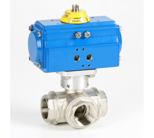 “L” 3 ways ball valve / GNP Actuator