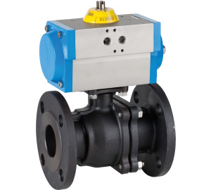 2 pieces ball valve with flanges