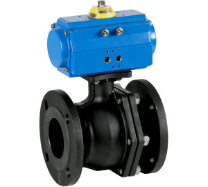 2 pieces ball valve with flanges