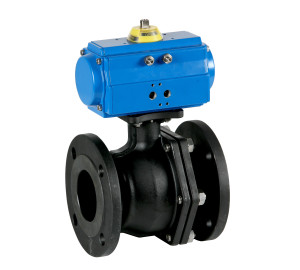 2 pieces ball valve with flanges