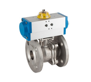2 pieces ball valve with flanges / Gen-Air Actuator