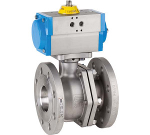 2 pieces ball valve with flanges