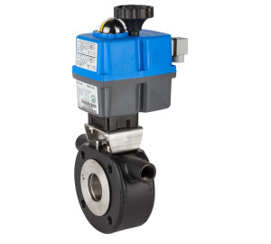 1 piece wafer type ball valve - flanges ends