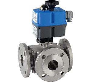 “L” or "T" 3 ways ball valve with flanges