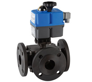 “L” or "T" 3 ways ball valve flanged ends