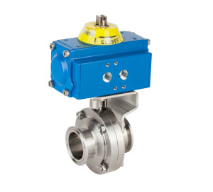 Butterfly  valve clamp ends with GNP actuator