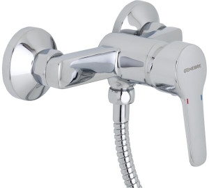 Single lever shower mixer with kit Chromed Basik