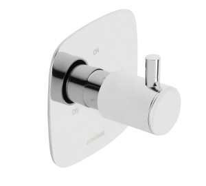 Built-in 3 way ceramic diverter with oval plate