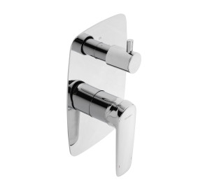 Built-in single lever mixer with 2 way ceramic diverter