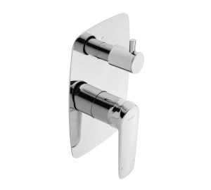Built-in single lever mixer with 3 way ceramic diverter