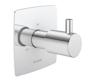 Built-in 3-way ceramic diverter