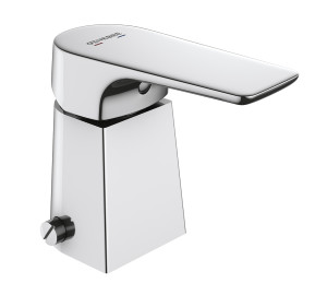 Single lever bidet mixer with diverter