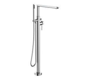 Tau Floor single lever mixer for bath