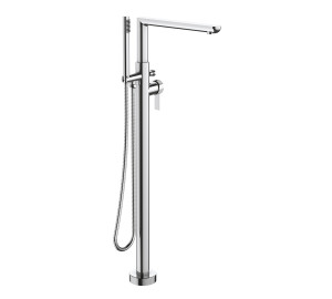 Tau 2 Floor single lever mixer for bath