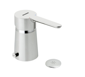 Single lever bidet mixer with diverter