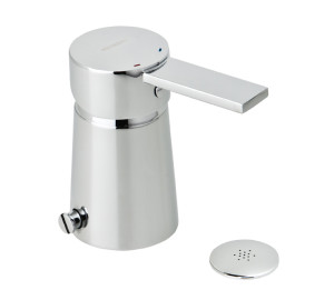 Single lever bidet mixer with diverter