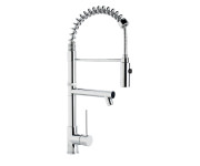 TAU Single lever sink mixer with spring and spout