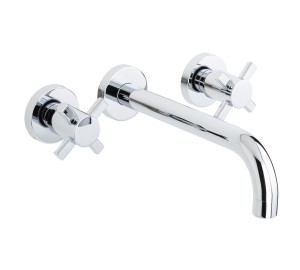 Built-in wash-basin mixer with 22cm pipe spout