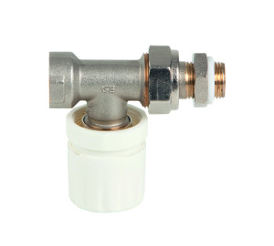 Straight radiator valve with thermostatic option, for steel pipe with GE System