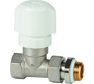 Straight radiator valve with thermostatic option, for steel pipe with GE System