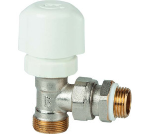 Angle radiator valve with thermostatic option, for cooper, PEX and Multilayer pipe with GE-System