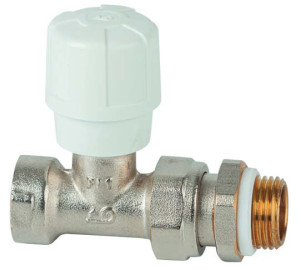 Manual straight radiator valve for steel pipe with GE System