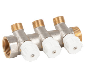 2, 3 and 4 ways modular sanitary manifold with adjustment