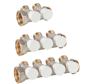 2, 3 and 4 ways modular sanitary manifold with adjustment
