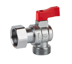 Ball angle valve with free nut