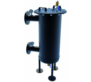 Self cleaning filter with magnetic separator for boiler room