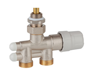 4 ways valve with thermostatic option for radiators