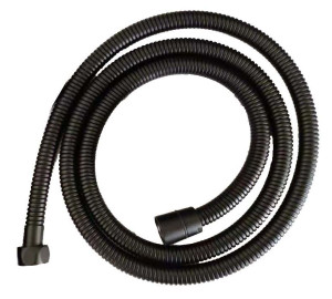 Black F 1/2" - F 1/2" stainless steel flexible hose 1.20m