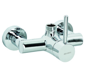 Wall sink single lever mixer body for pre-rinse column