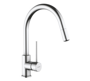 TAU Single-lever sink mixer with pull-out spout