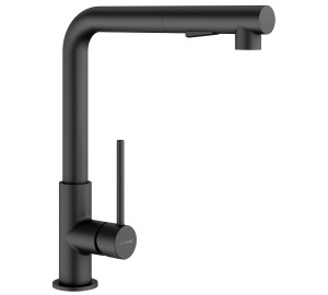 TAU Black Single-lever sink mixer with pull-out spout