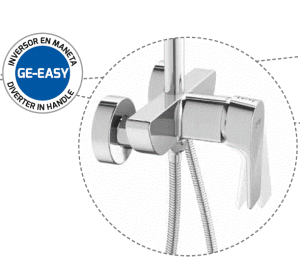Single lever extensible column with kit