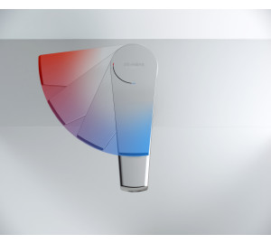 Single lever wash-basin mixer cold start